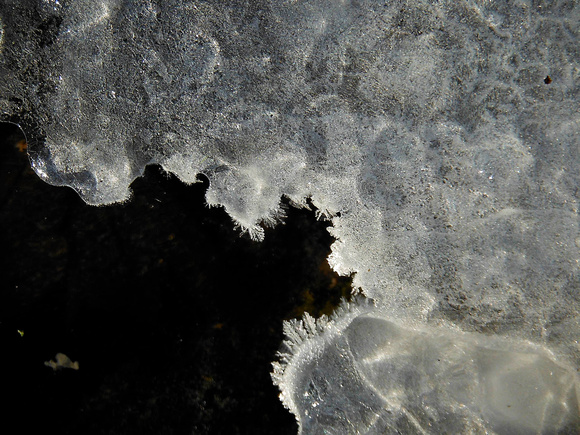 Ice embayment crystals